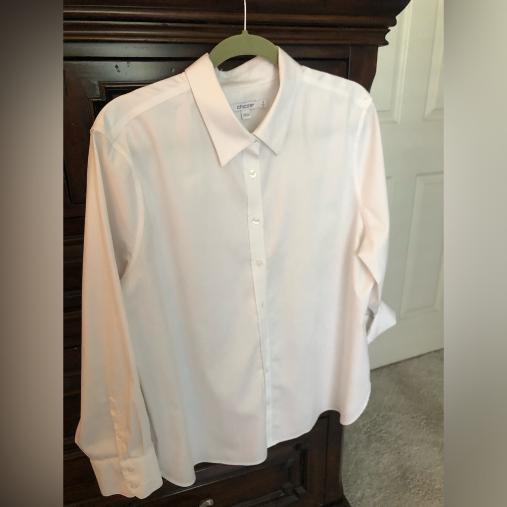 Chico's Classic No Iron White Bouse